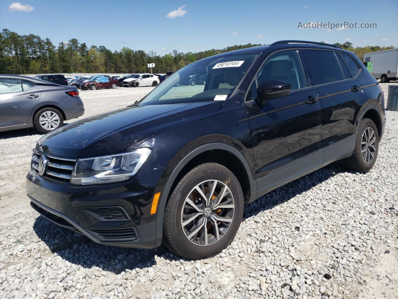 2021 Volkswagen Tiguan S Черный vin: 3VV1B7AX5MM041070