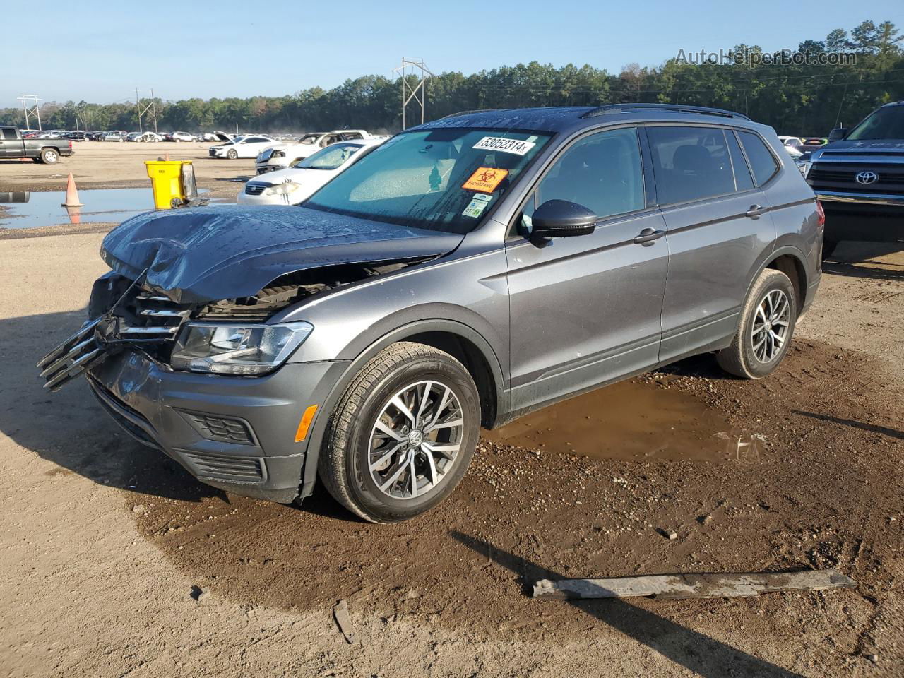 2021 Volkswagen Tiguan S Серый vin: 3VV1B7AX5MM060301