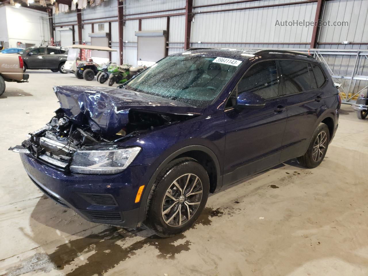 2021 Volkswagen Tiguan S Blue vin: 3VV1B7AX5MM142254