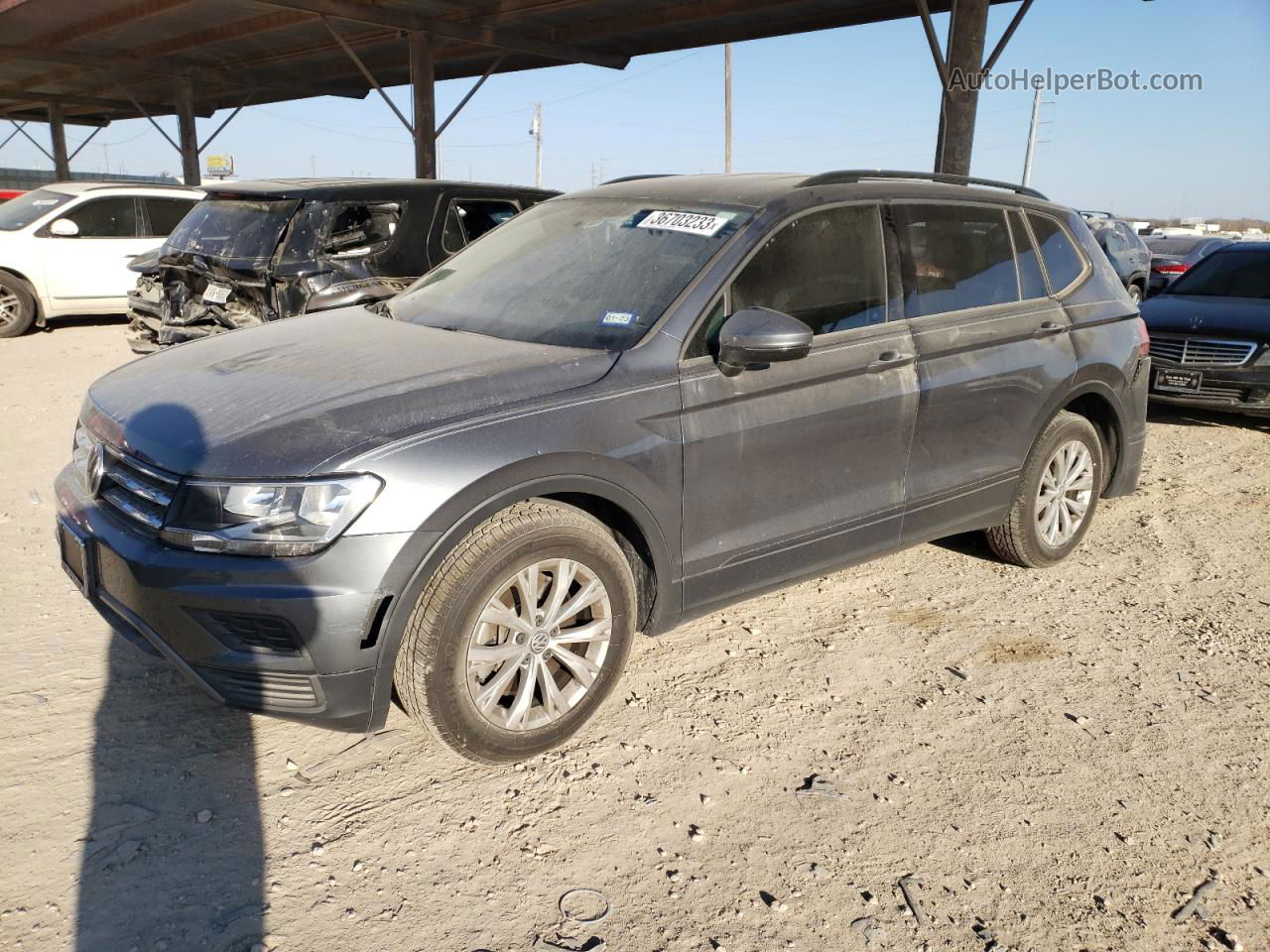 2019 Volkswagen Tiguan S Gray vin: 3VV1B7AX6KM012576