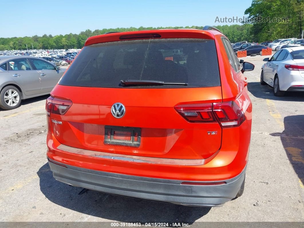2018 Volkswagen Tiguan 2.0t S Оранжевый vin: 3VV1B7AX7JM062126
