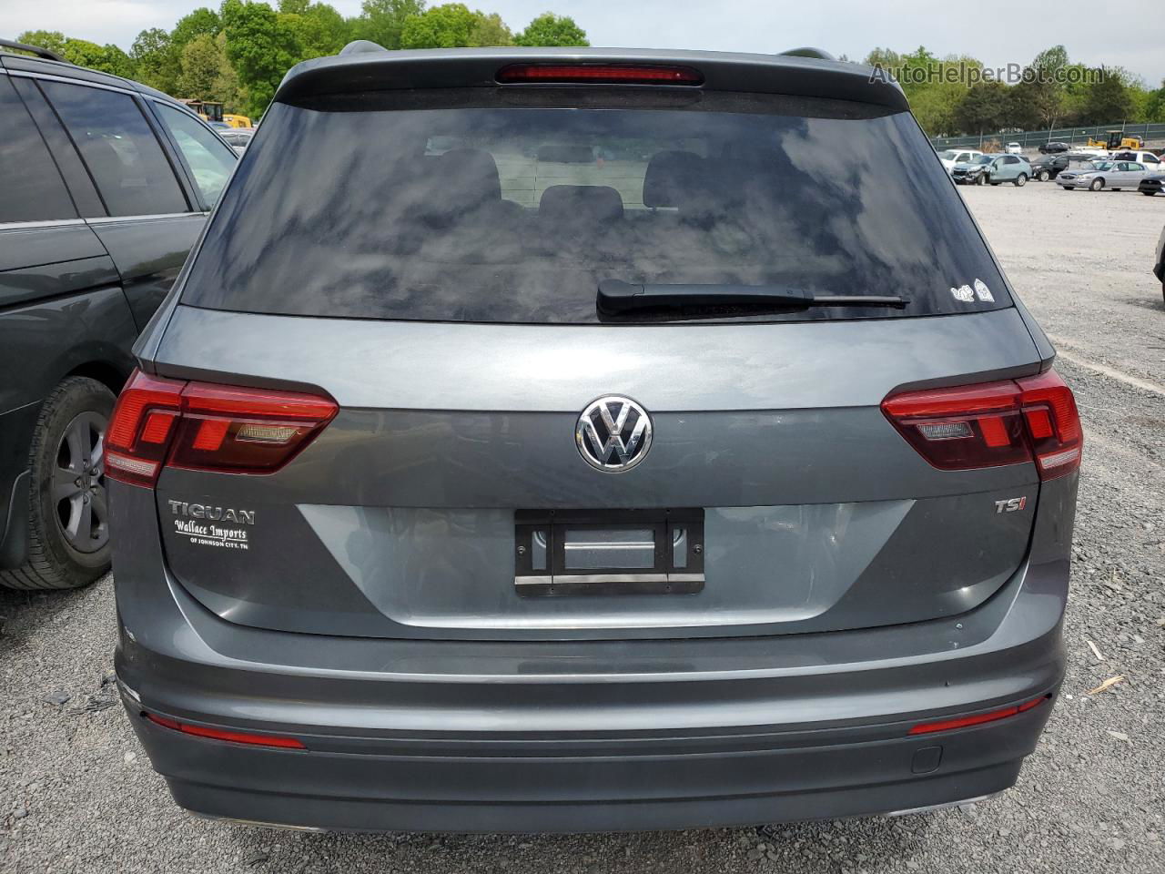 2018 Volkswagen Tiguan S Gray vin: 3VV1B7AX7JM103547