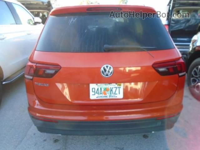 2019 Volkswagen Tiguan S Orange vin: 3VV1B7AX7KM050141