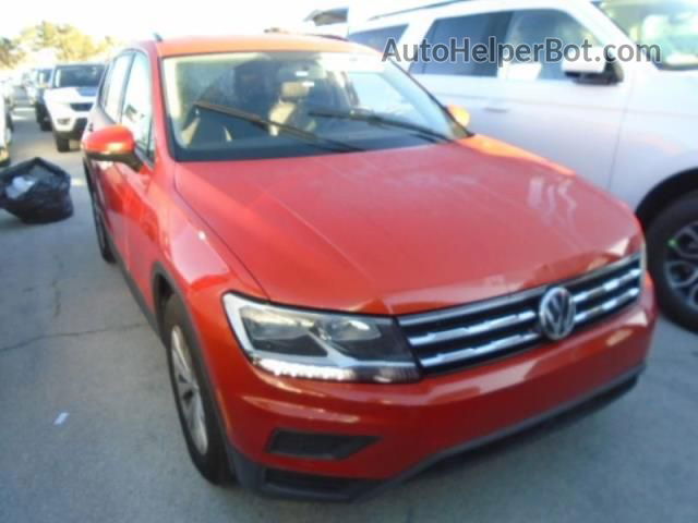 2019 Volkswagen Tiguan S Orange vin: 3VV1B7AX7KM050141