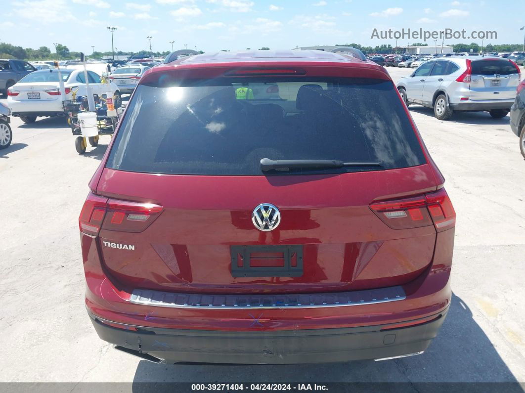 2019 Volkswagen Tiguan 2.0t S Maroon vin: 3VV1B7AX7KM109365