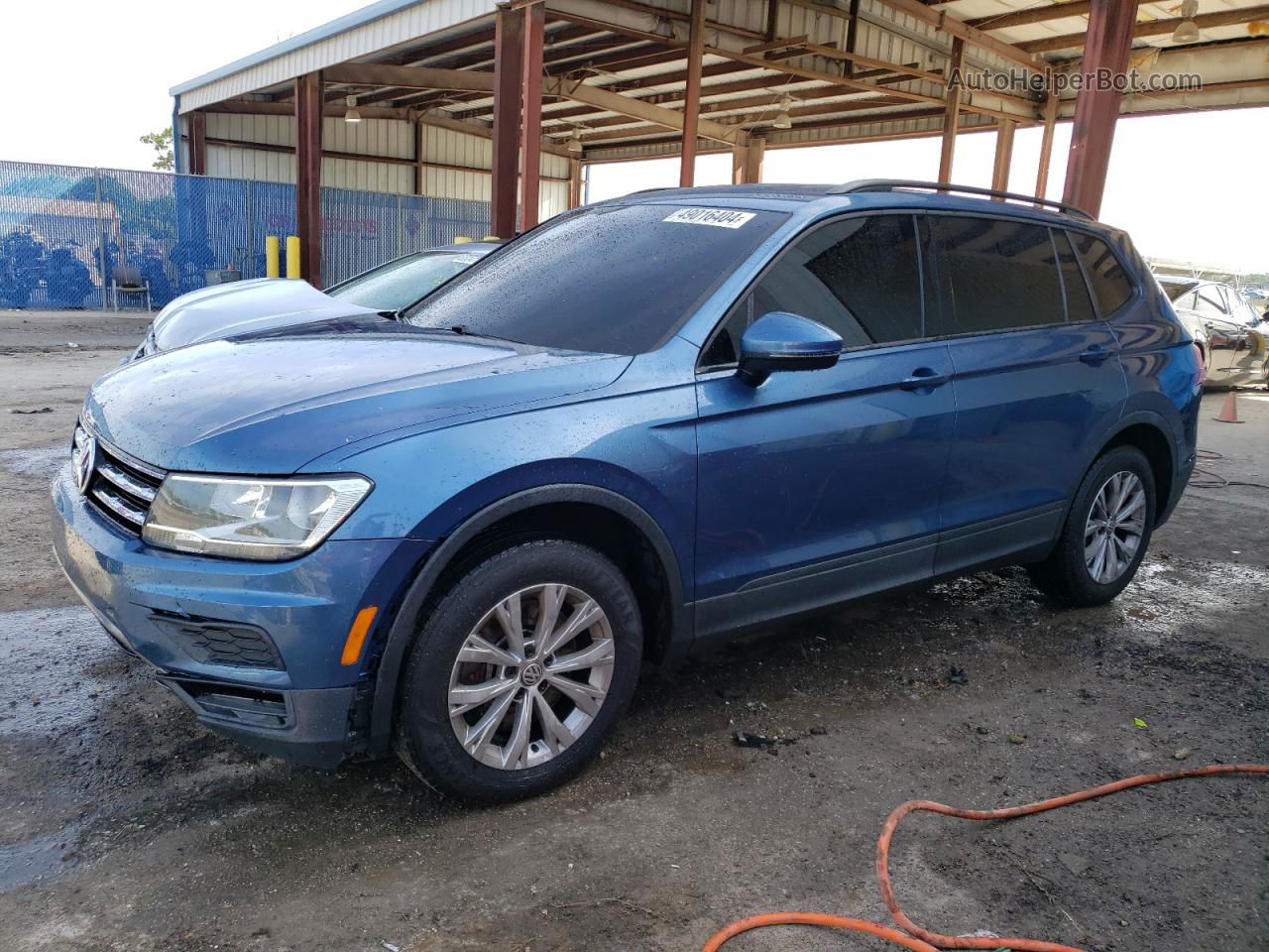 2018 Volkswagen Tiguan S Синий vin: 3VV1B7AX8JM035467