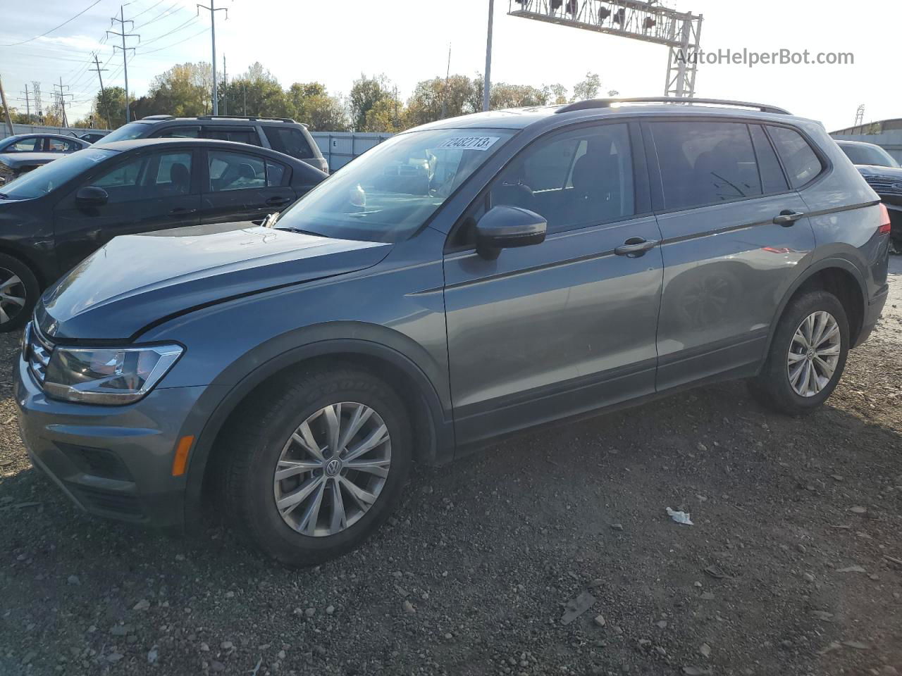 2018 Volkswagen Tiguan S Gray vin: 3VV1B7AX8JM075483