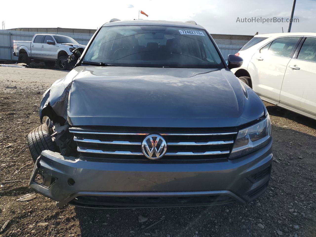 2018 Volkswagen Tiguan S Gray vin: 3VV1B7AX8JM075483