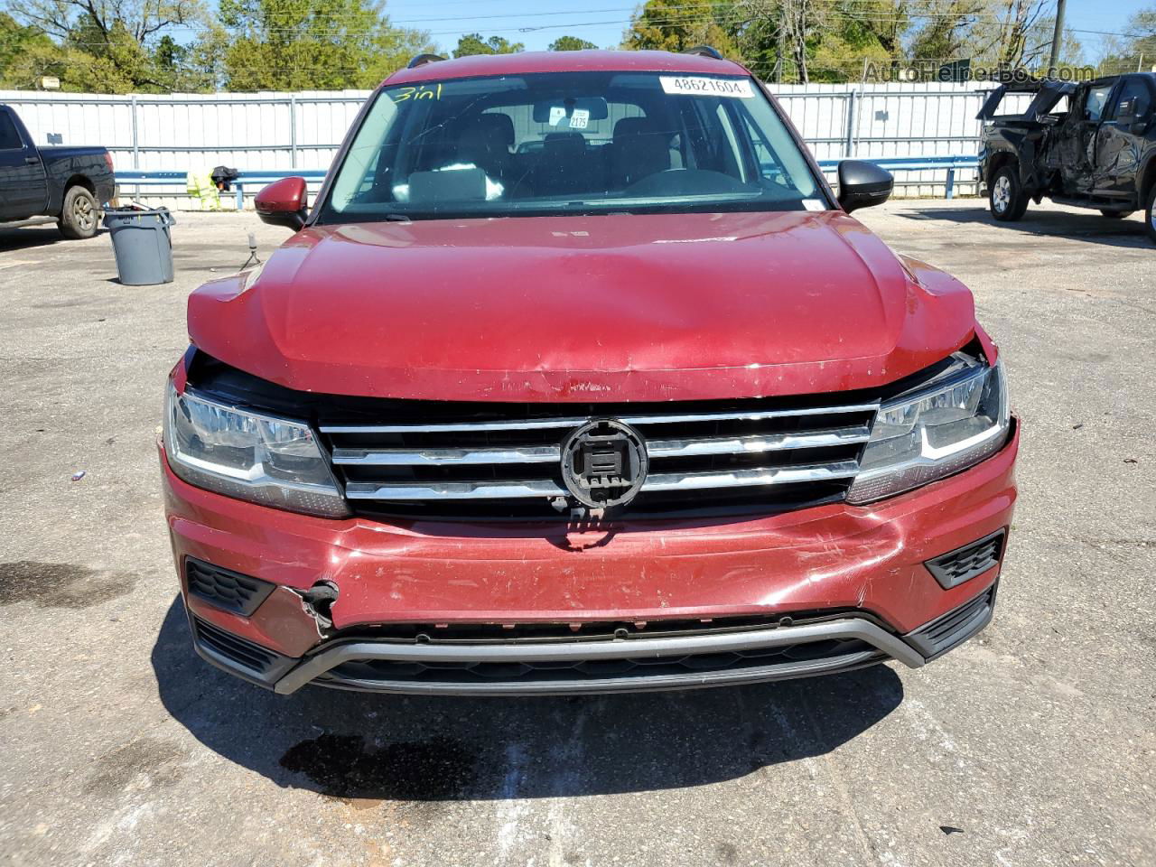 2018 Volkswagen Tiguan S Maroon vin: 3VV1B7AX8JM119062