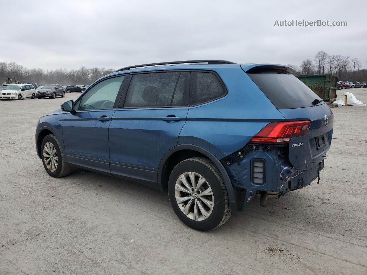 2018 Volkswagen Tiguan S Синий vin: 3VV1B7AX8JM120647