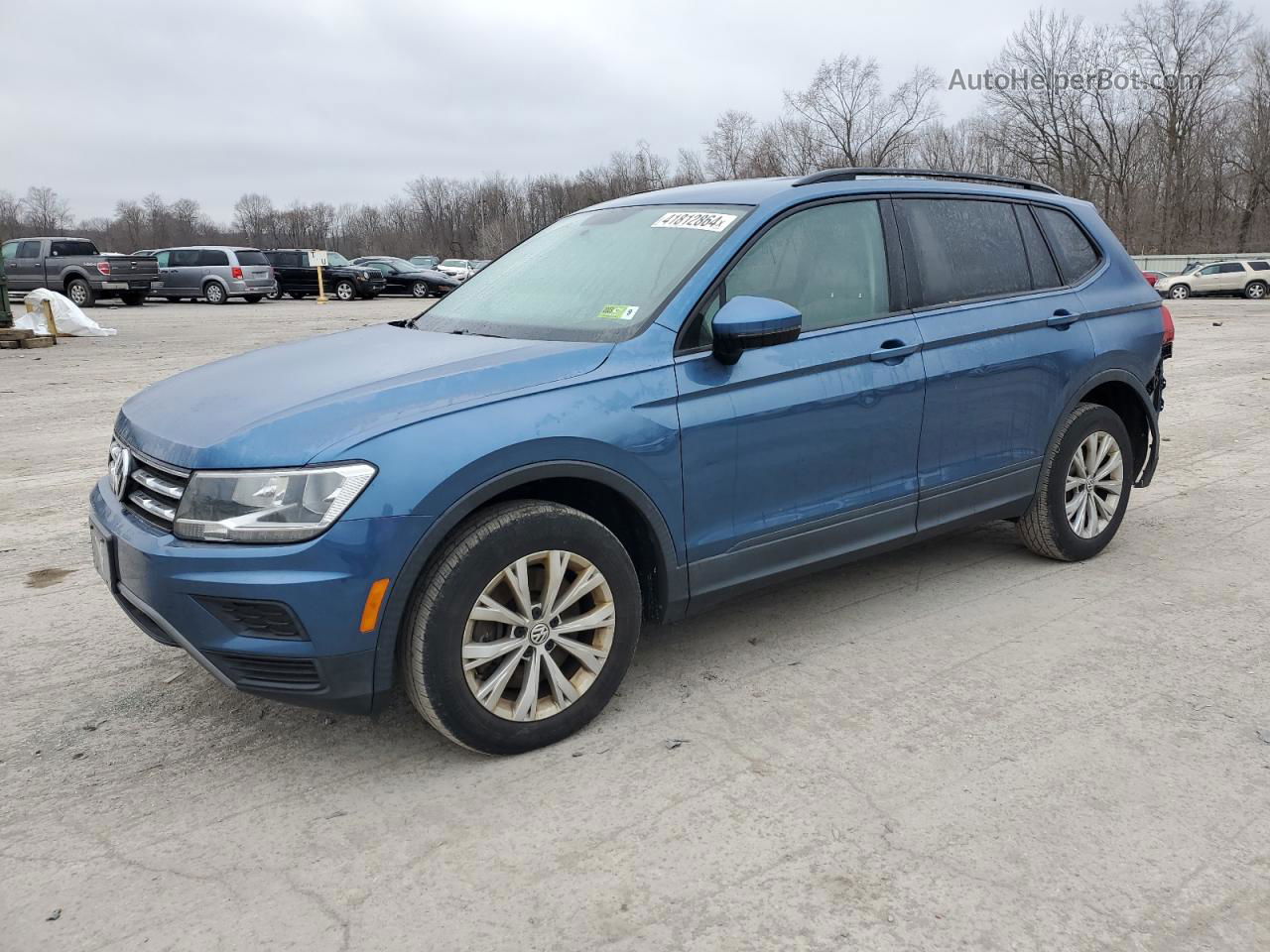 2018 Volkswagen Tiguan S Синий vin: 3VV1B7AX8JM120647