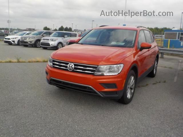 2019 Volkswagen Tiguan S Orange vin: 3VV1B7AX8KM112341