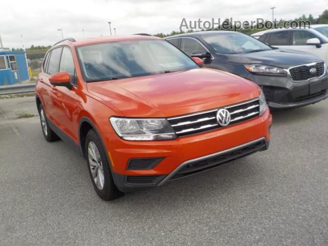 2019 Volkswagen Tiguan S Orange vin: 3VV1B7AX8KM112341