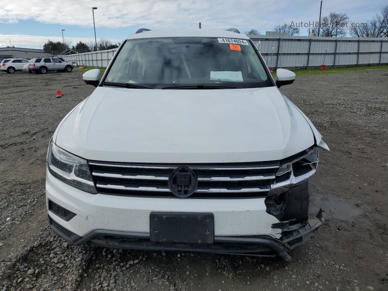 2019 Volkswagen Tiguan S White vin: 3VV1B7AX8KM180347