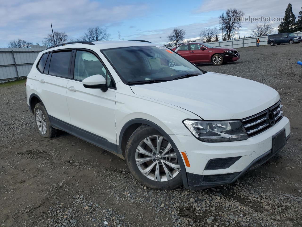 2019 Volkswagen Tiguan S White vin: 3VV1B7AX8KM180347