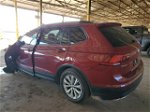 2018 Volkswagen Tiguan S Red vin: 3VV1B7AX9JM146559