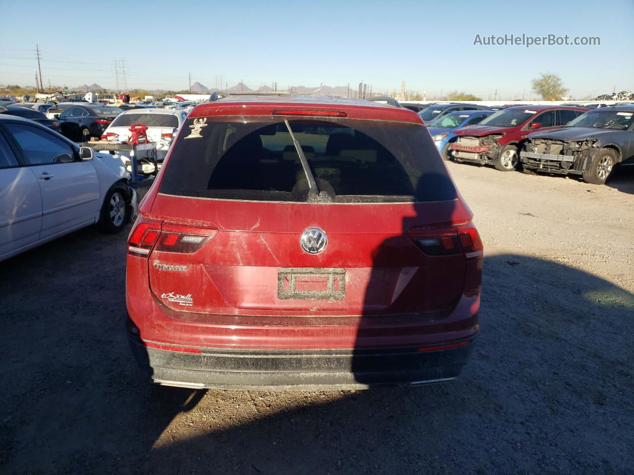 2019 Volkswagen Tiguan S Red vin: 3VV1B7AX9KM074439