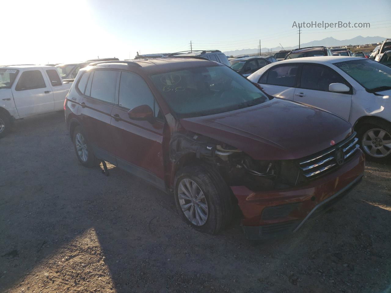 2019 Volkswagen Tiguan S Red vin: 3VV1B7AX9KM074439