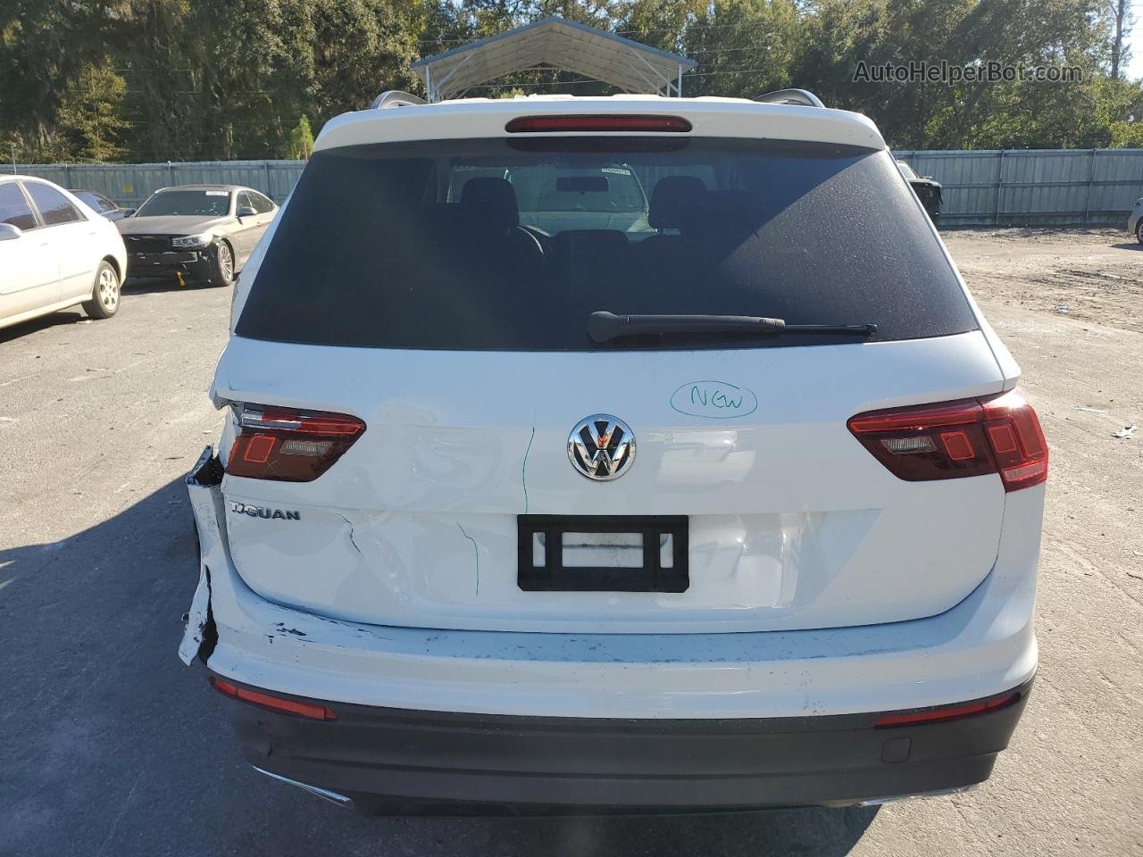 2019 Volkswagen Tiguan S White vin: 3VV1B7AX9KM123560