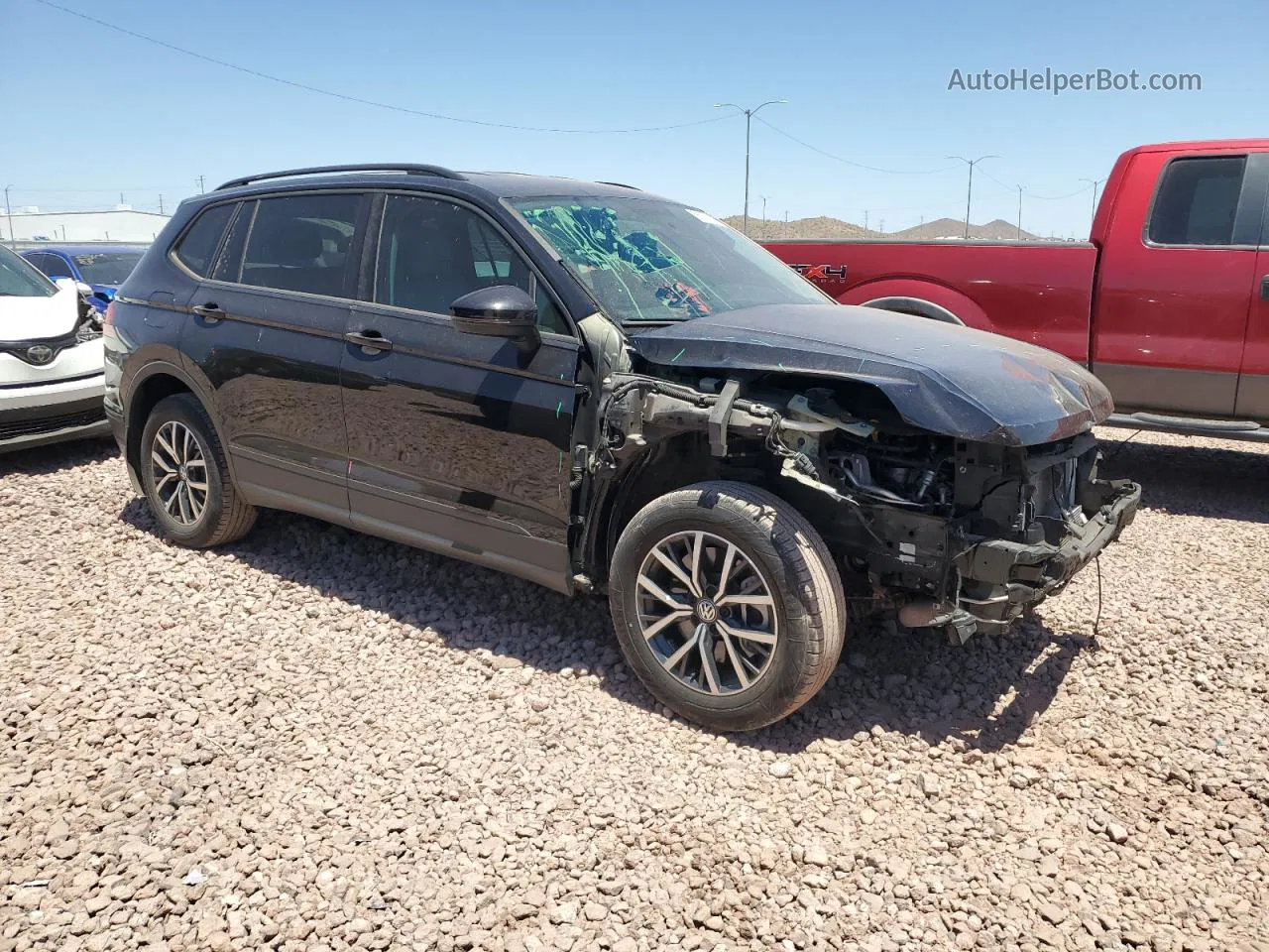 2021 Volkswagen Tiguan S Black vin: 3VV1B7AX9MM130088