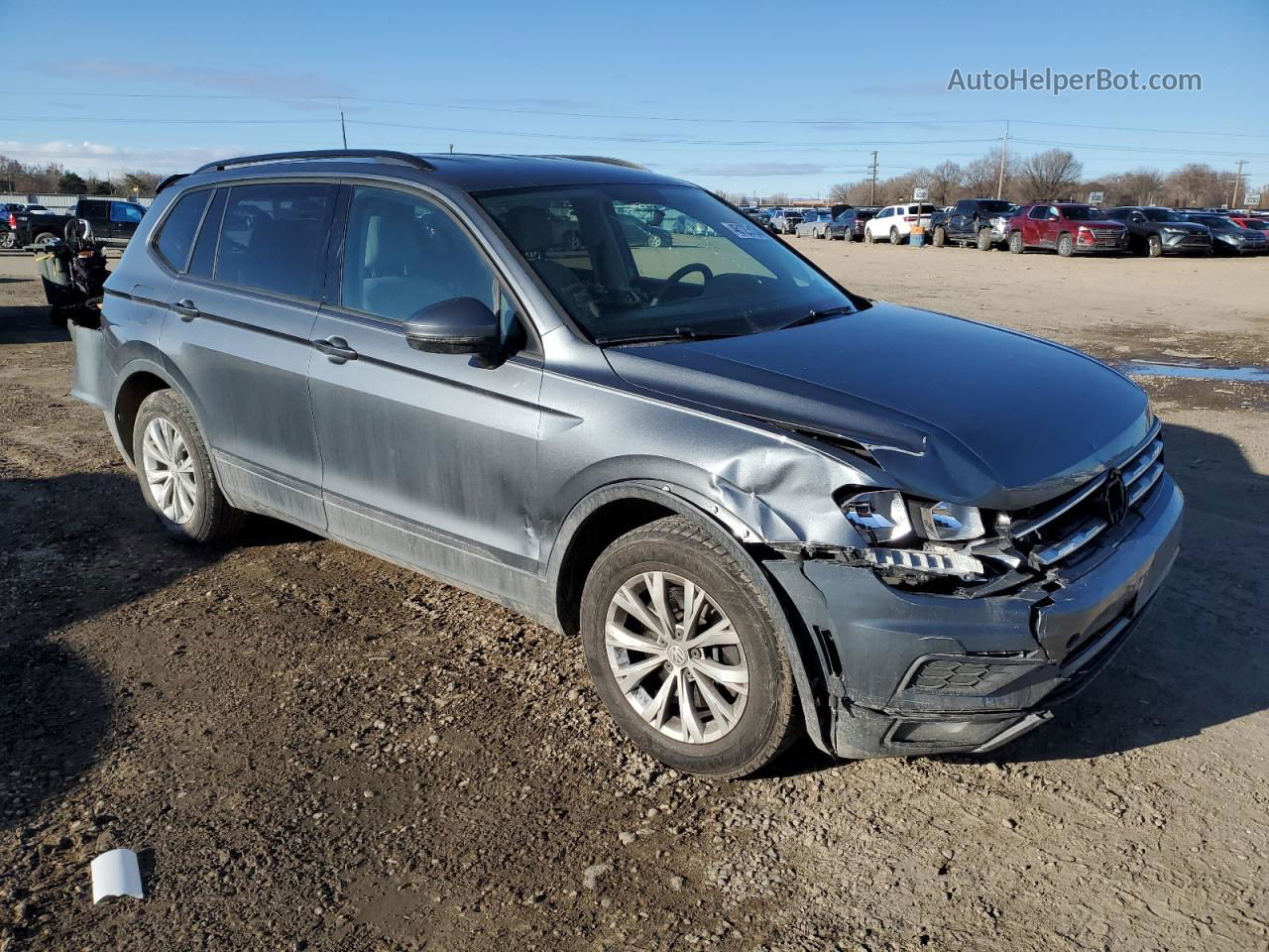 2018 Volkswagen Tiguan S Gray vin: 3VV1B7AXXJM031839