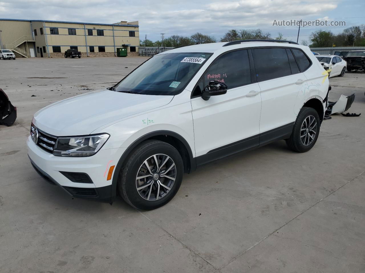 2021 Volkswagen Tiguan S White vin: 3VV1B7AXXMM008453