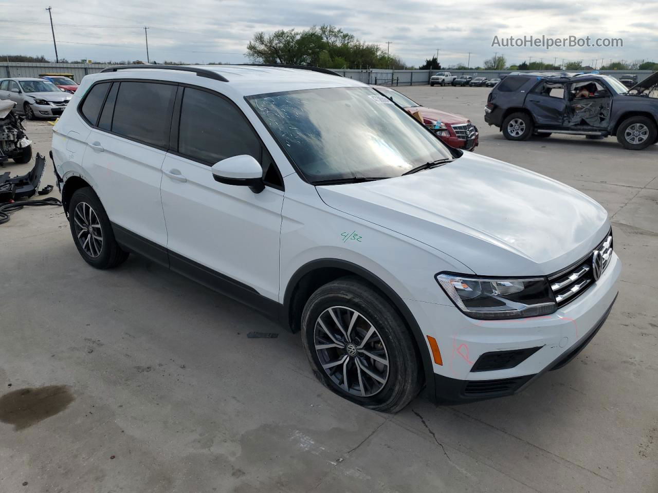 2021 Volkswagen Tiguan S White vin: 3VV1B7AXXMM008453