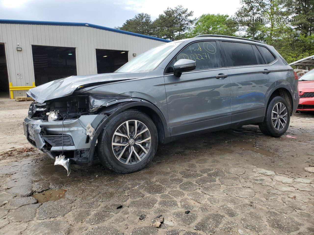 2021 Volkswagen Tiguan S Синий vin: 3VV1B7AXXMM132271