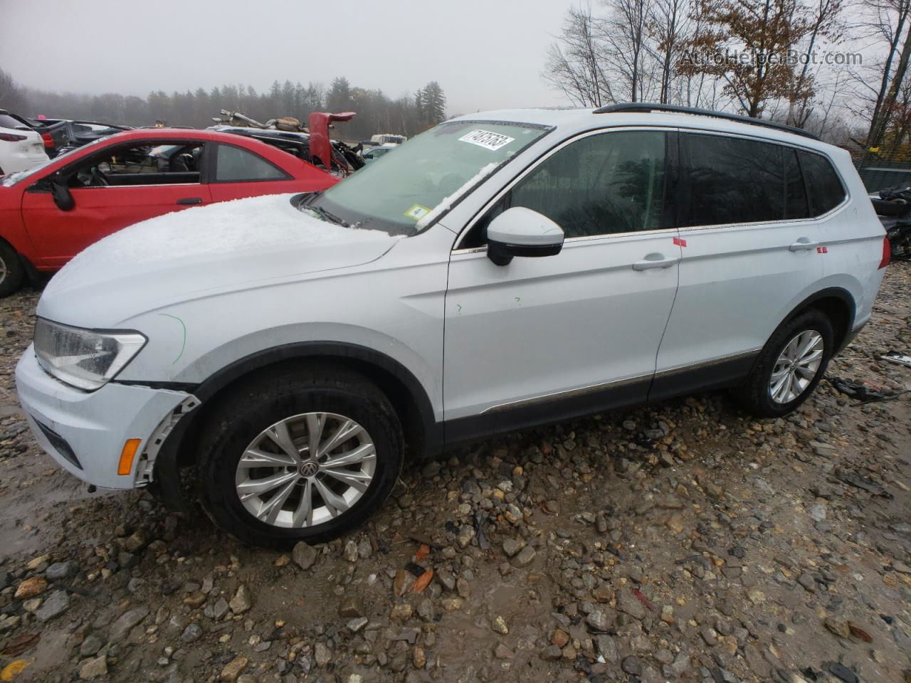 2018 Volkswagen Tiguan Se White vin: 3VV2B7AX0JM024774