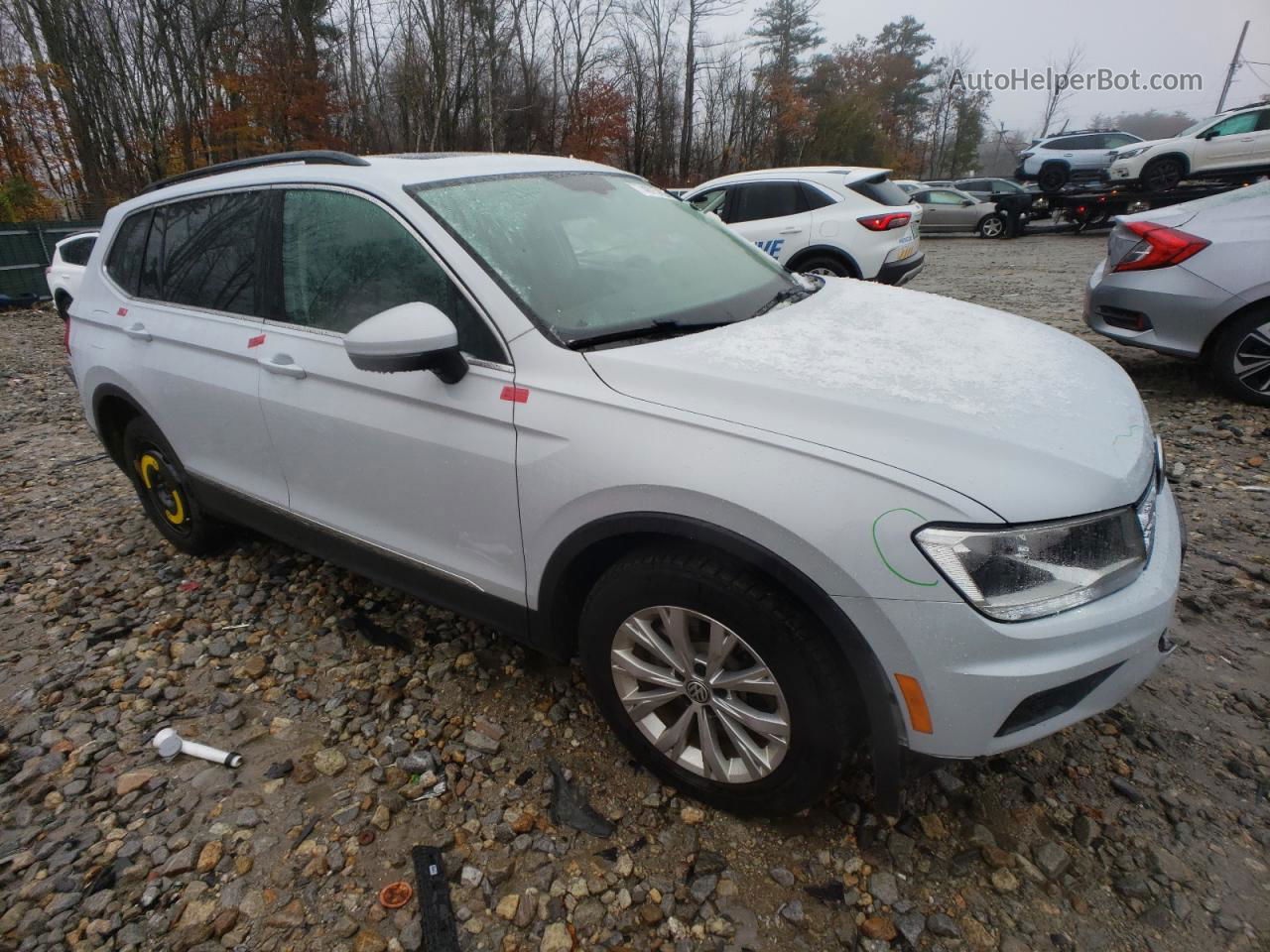 2018 Volkswagen Tiguan Se White vin: 3VV2B7AX0JM024774