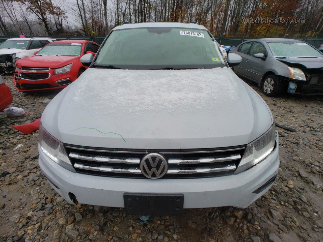 2018 Volkswagen Tiguan Se White vin: 3VV2B7AX0JM024774