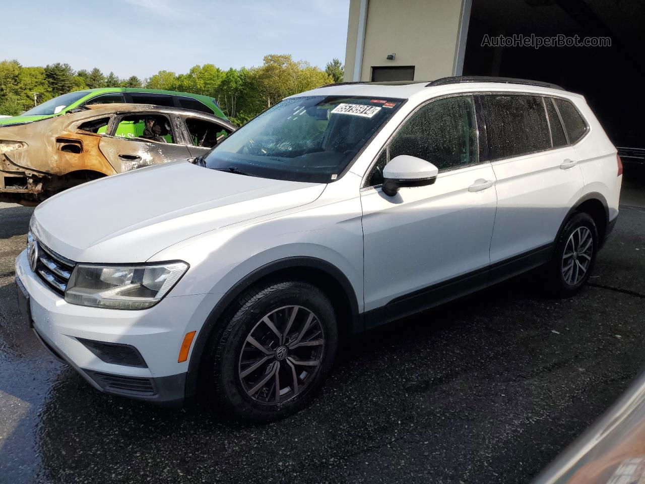 2019 Volkswagen Tiguan Se White vin: 3VV2B7AX0KM035758