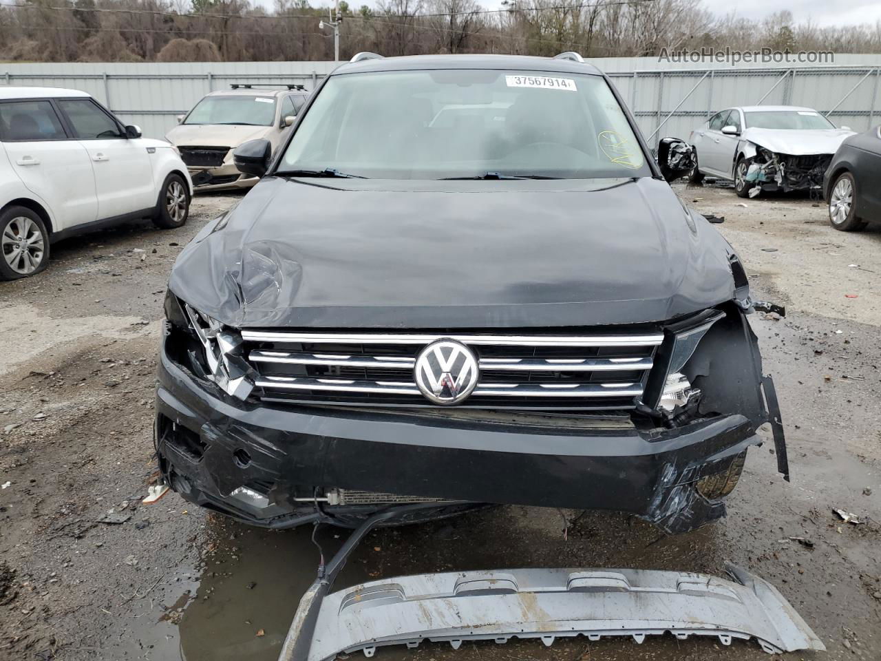 2019 Volkswagen Tiguan Se Черный vin: 3VV2B7AX0KM037431