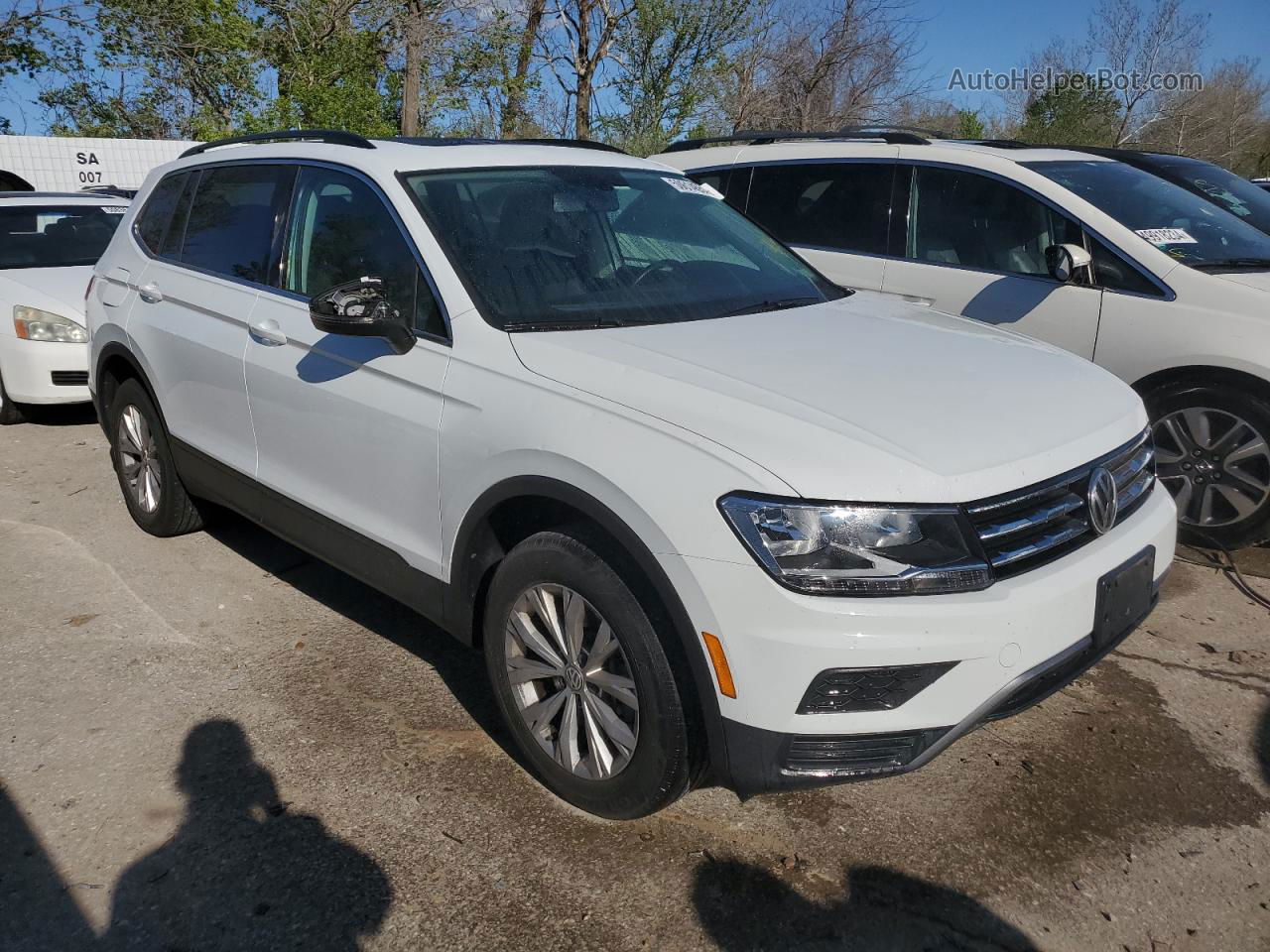 2019 Volkswagen Tiguan Se White vin: 3VV2B7AX0KM082479