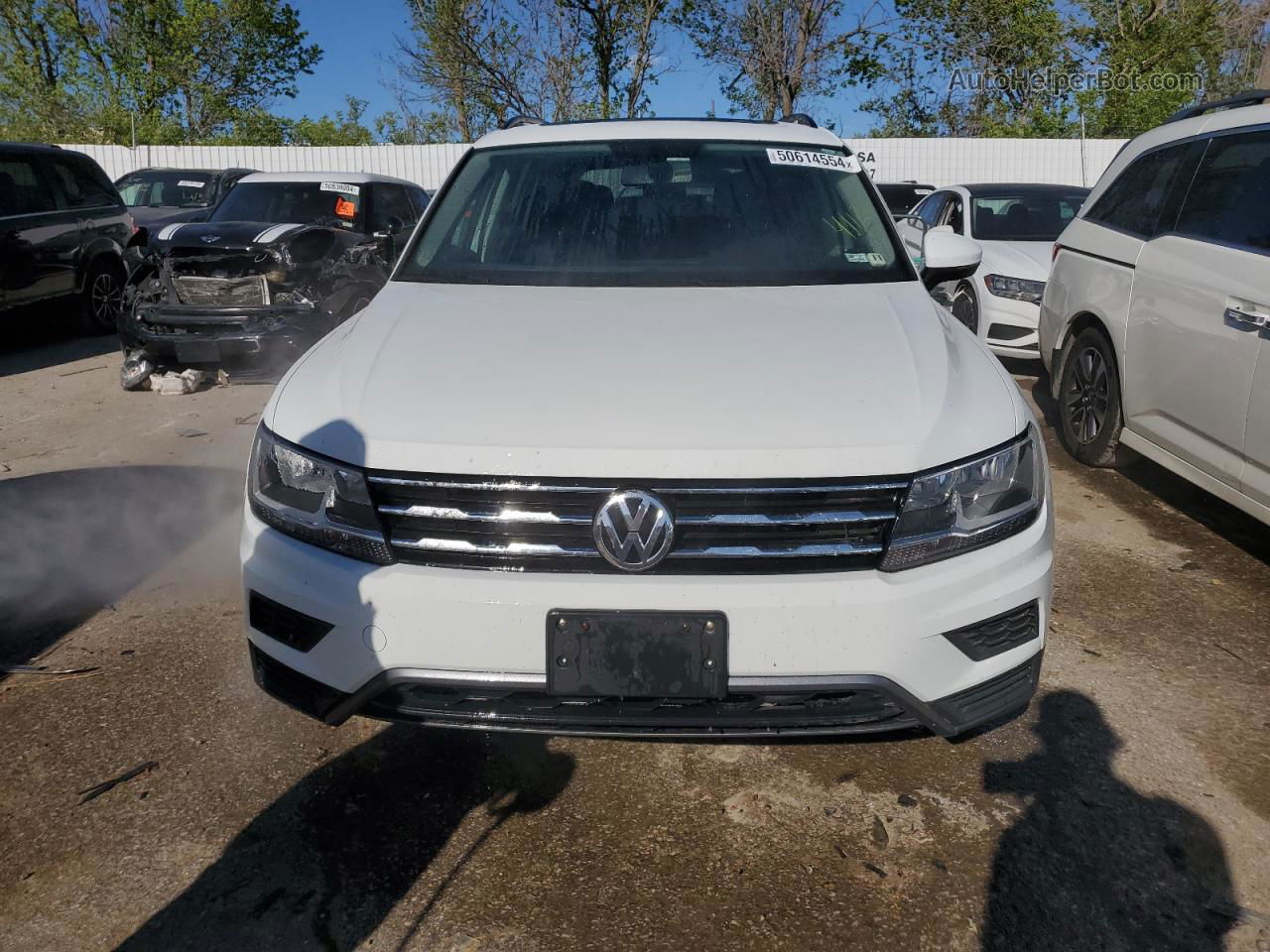 2019 Volkswagen Tiguan Se White vin: 3VV2B7AX0KM082479