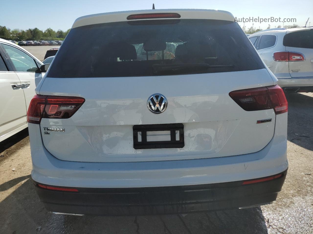 2019 Volkswagen Tiguan Se White vin: 3VV2B7AX0KM082479