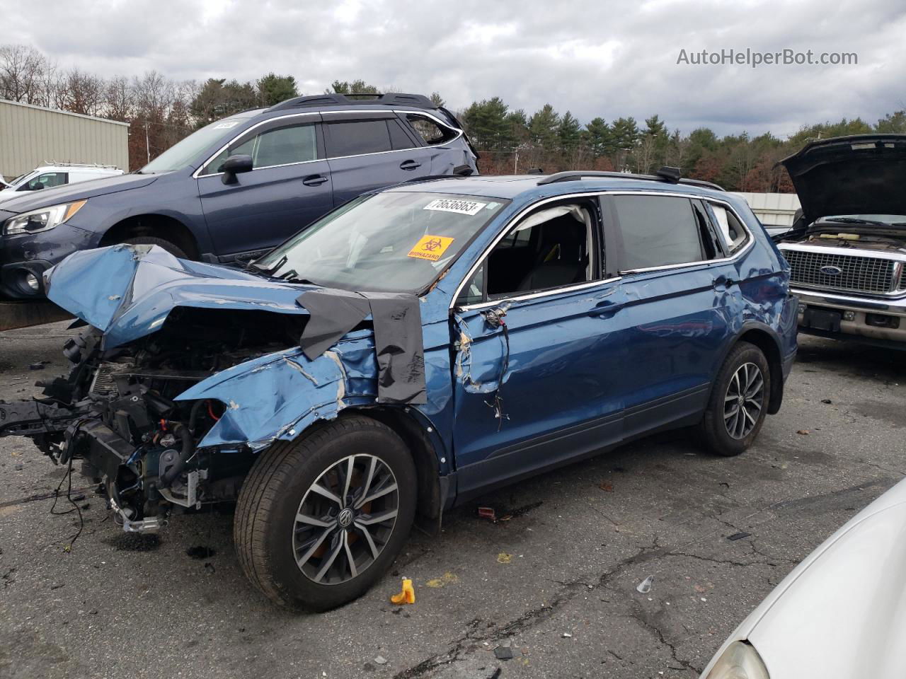 2019 Volkswagen Tiguan Se Blue vin: 3VV2B7AX0KM083132