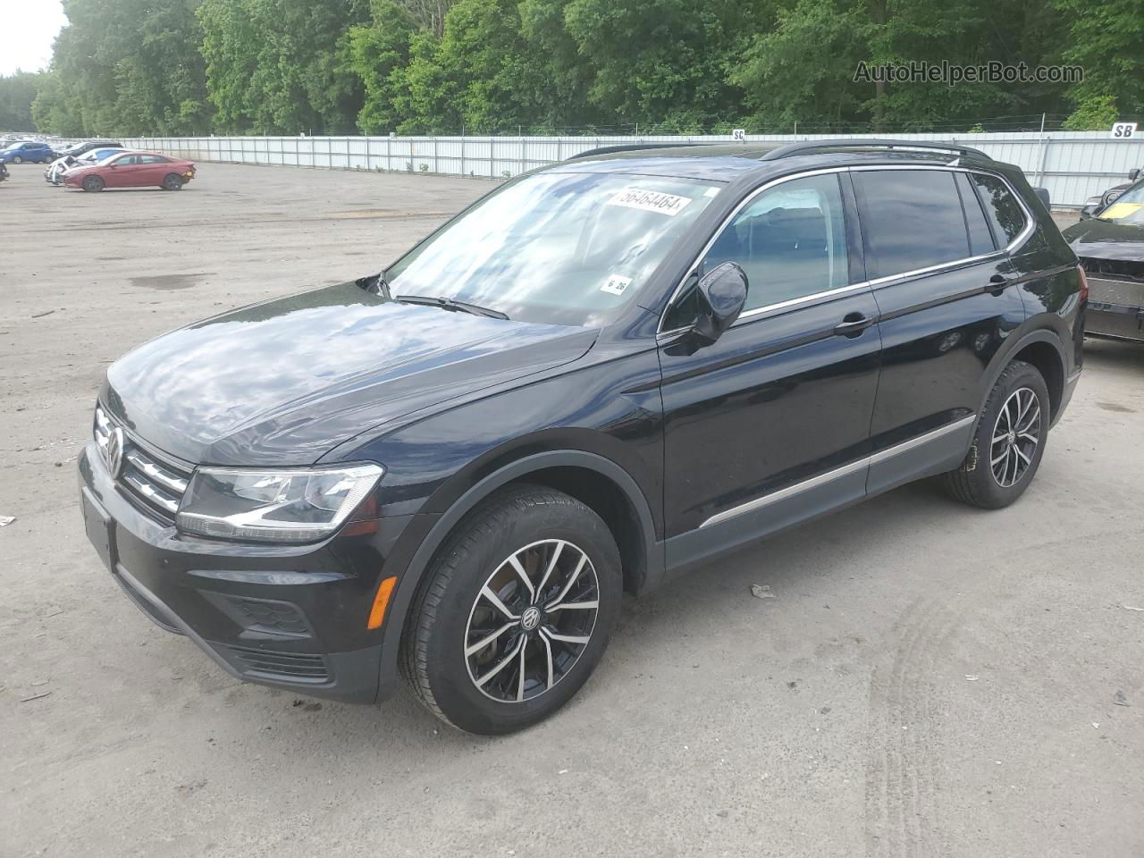 2021 Volkswagen Tiguan Se Черный vin: 3VV2B7AX0MM117198