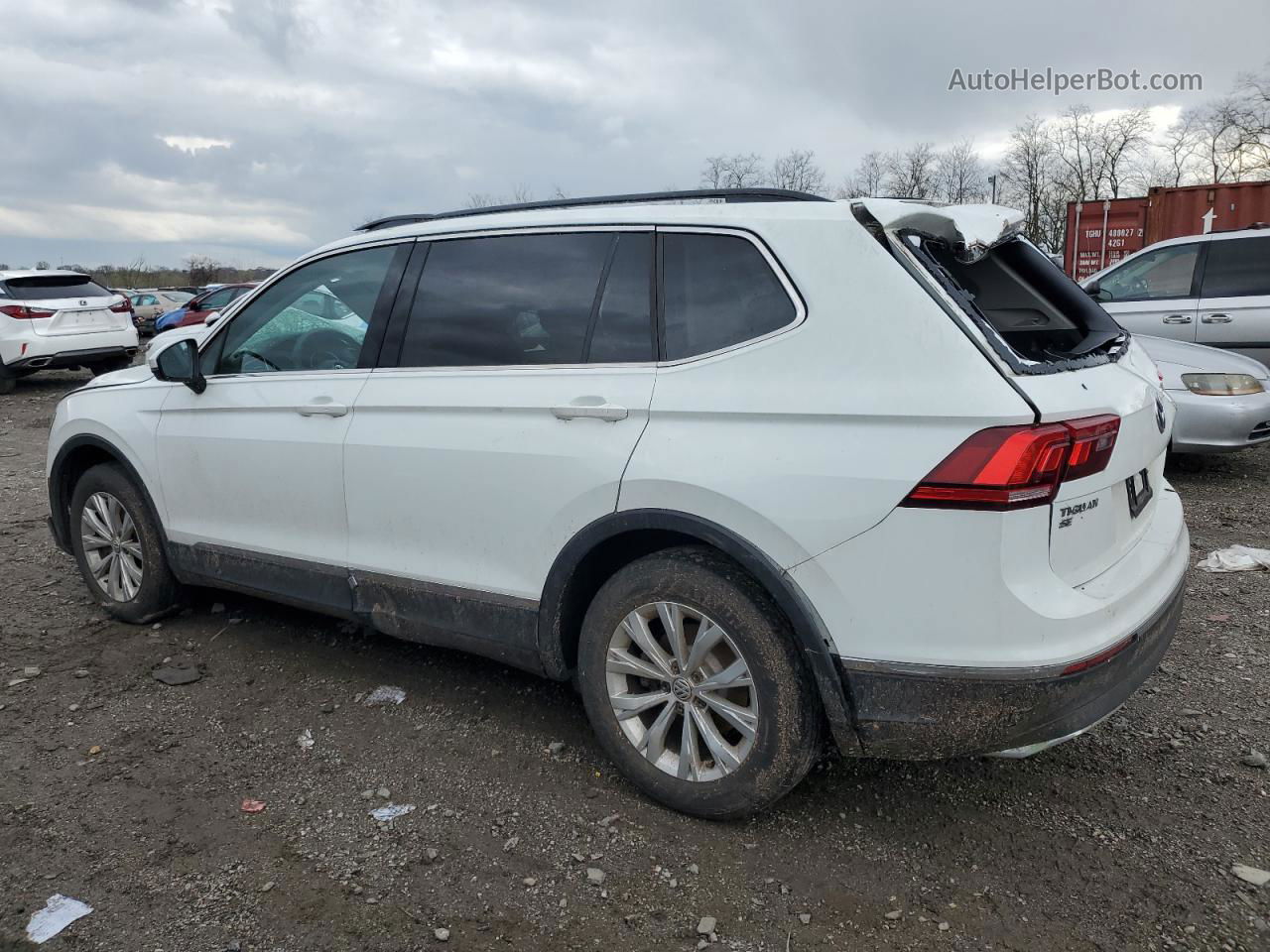 2018 Volkswagen Tiguan Se White vin: 3VV2B7AX1JM133843