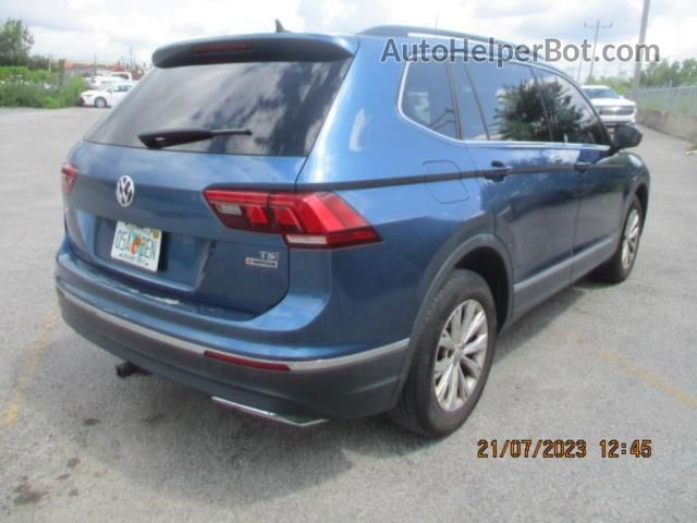 2018 Volkswagen Tiguan Sel/se Синий vin: 3VV2B7AX1JM170956