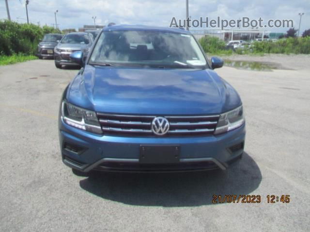 2018 Volkswagen Tiguan Sel/se Синий vin: 3VV2B7AX1JM170956