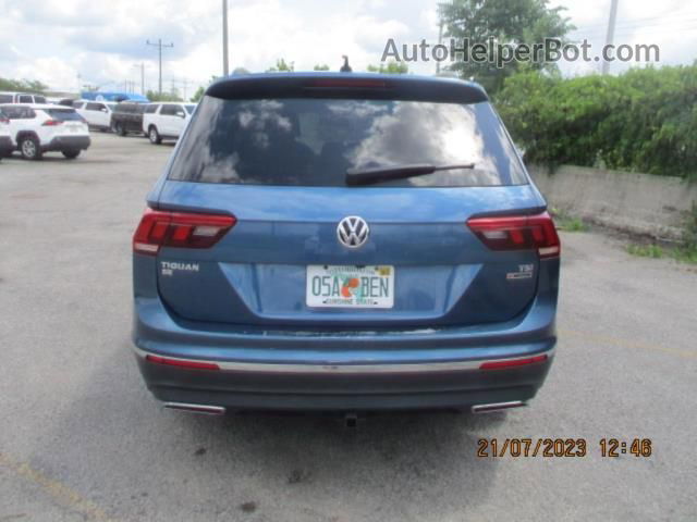 2018 Volkswagen Tiguan Sel/se Blue vin: 3VV2B7AX1JM170956