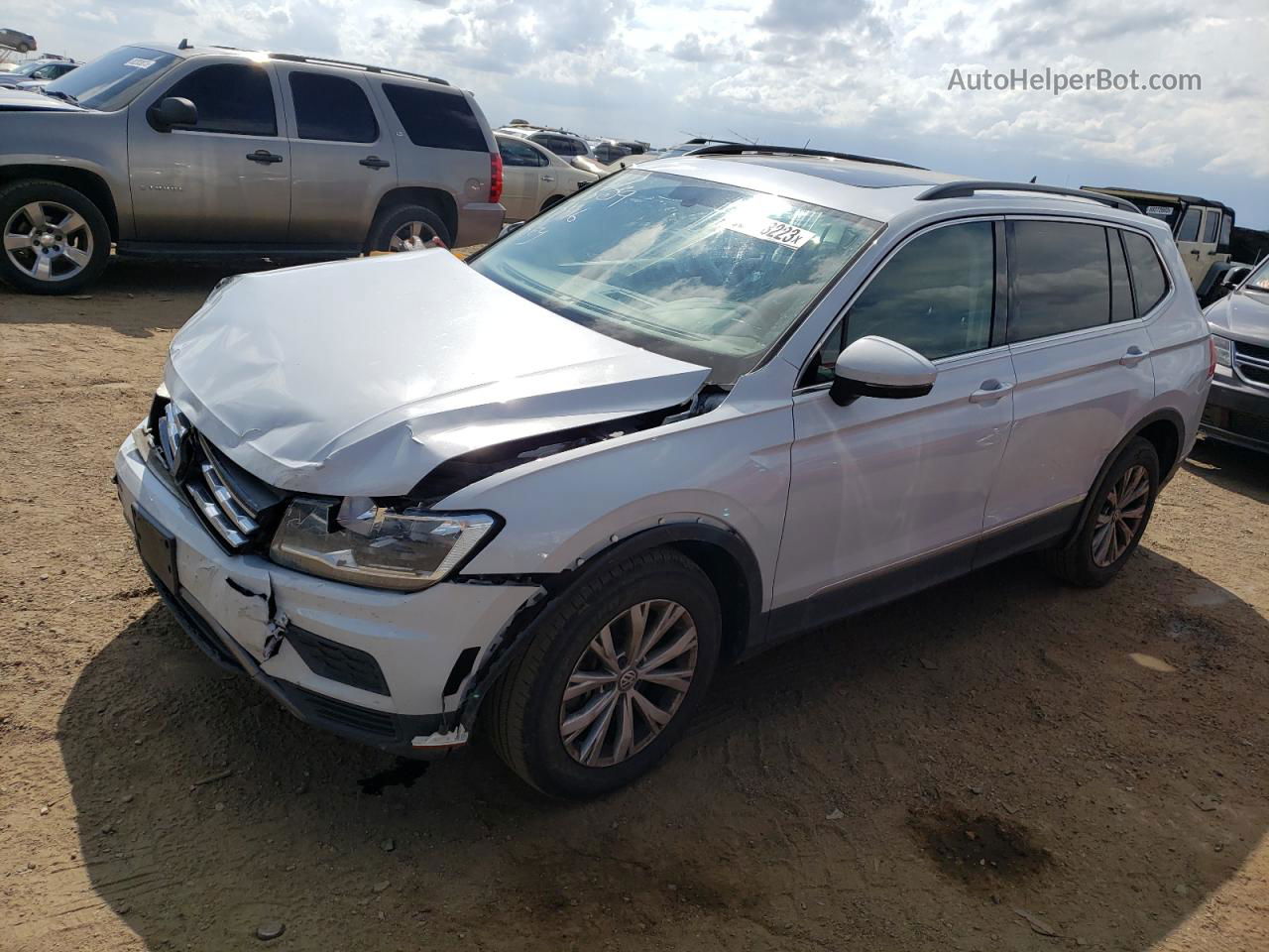 2018 Volkswagen Tiguan Se White vin: 3VV2B7AX1JM182007