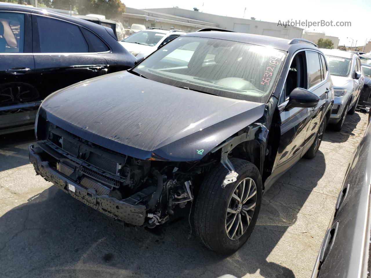 2019 Volkswagen Tiguan Se Black vin: 3VV2B7AX1KM126618