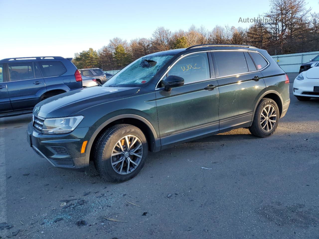 2019 Volkswagen Tiguan Se Green vin: 3VV2B7AX1KM162647