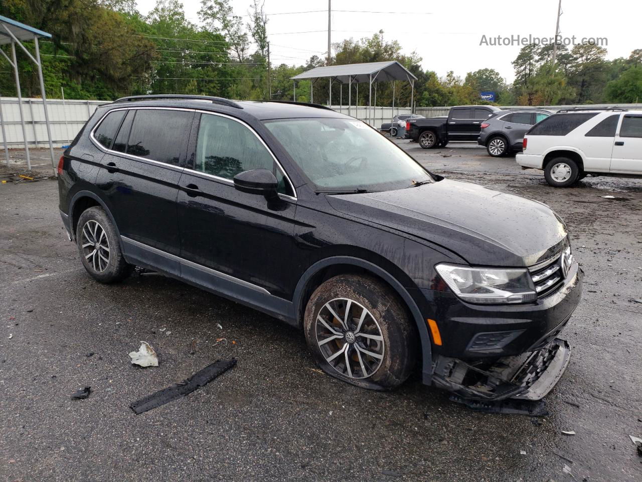 2021 Volkswagen Tiguan Se Черный vin: 3VV2B7AX1MM033536