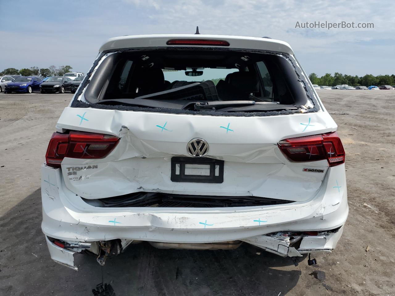 2021 Volkswagen Tiguan Se White vin: 3VV2B7AX1MM146953