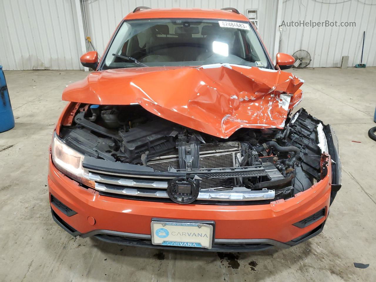 2018 Volkswagen Tiguan Se Orange vin: 3VV2B7AX2JM001271