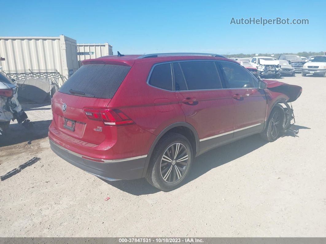 2018 Volkswagen Tiguan 2.0t Sel/2.0t Se Red vin: 3VV2B7AX2JM039518