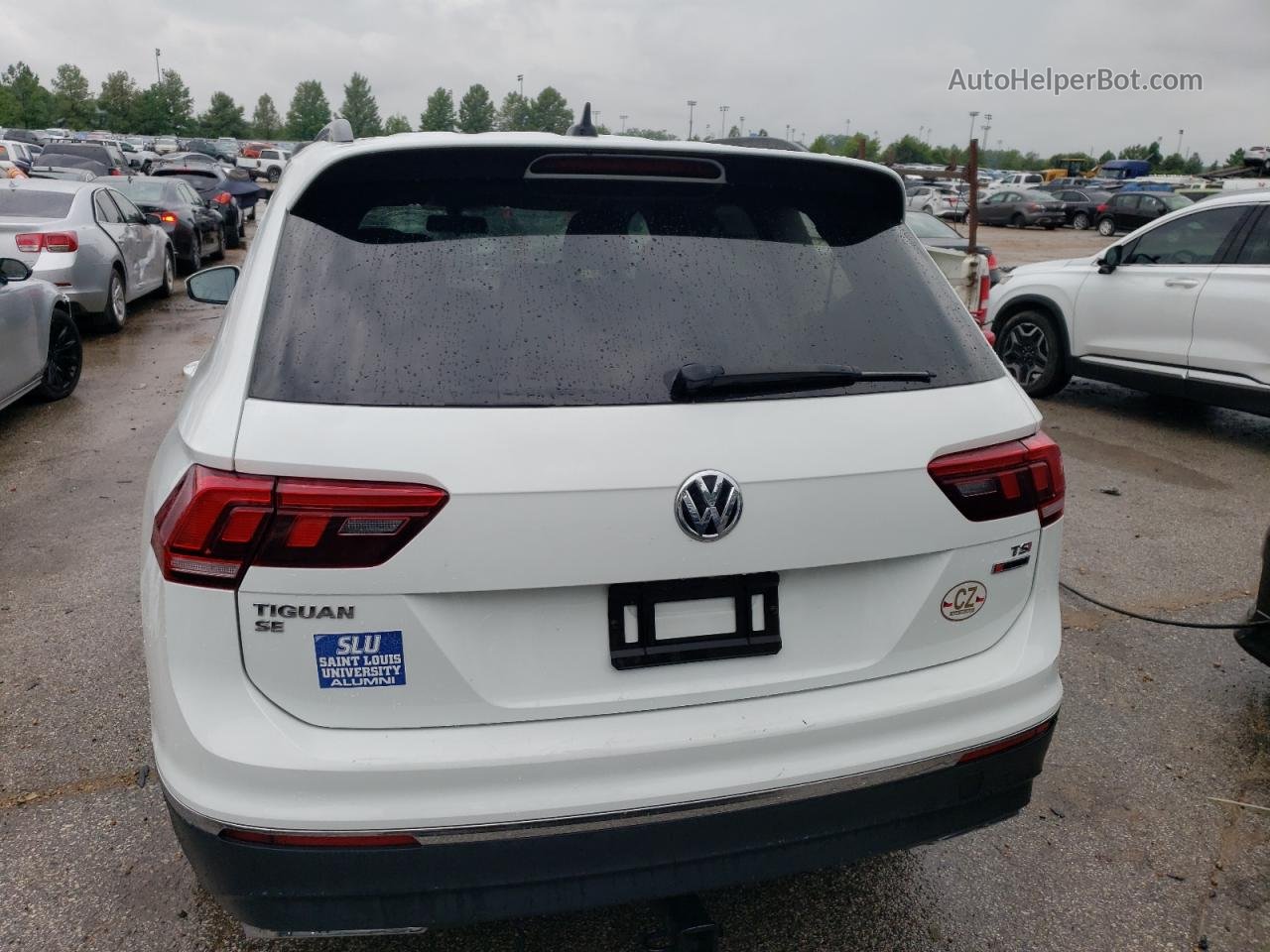 2018 Volkswagen Tiguan Se White vin: 3VV2B7AX3JM207411